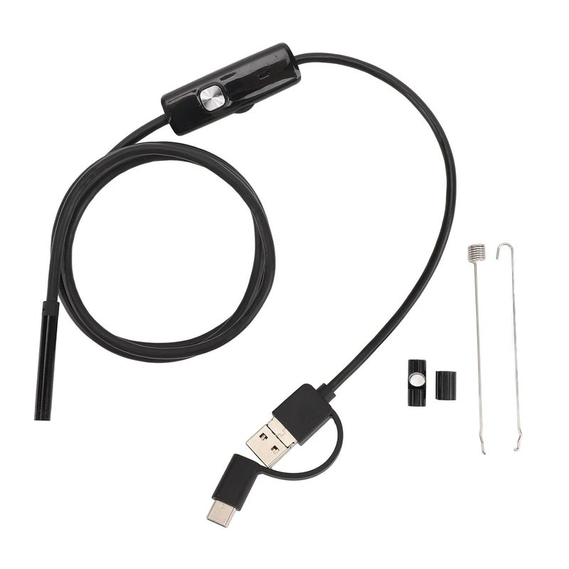 3 in 1 Endo C with 6 LED s, ible Bore Channel Inspection C, 3.28ft Cable Length for Type C USB, with Side Mirror Hook Access - Image 1
