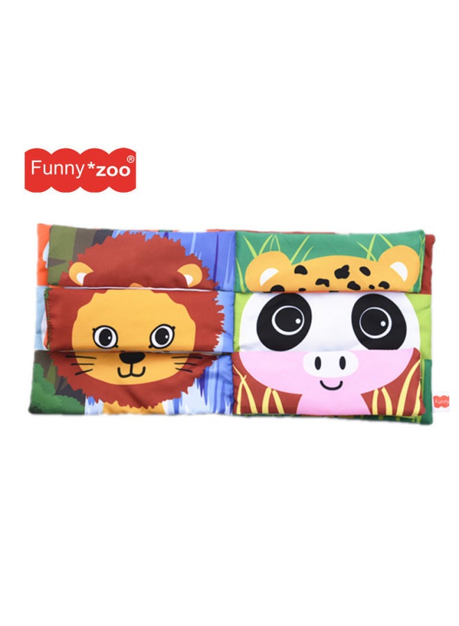 Funnyzoo Face Matching Cloth Book Animal Character Rattle BB Paper Tail Cognitive Puzzle Portable-Color:Paired Cloth Book  - Image 5