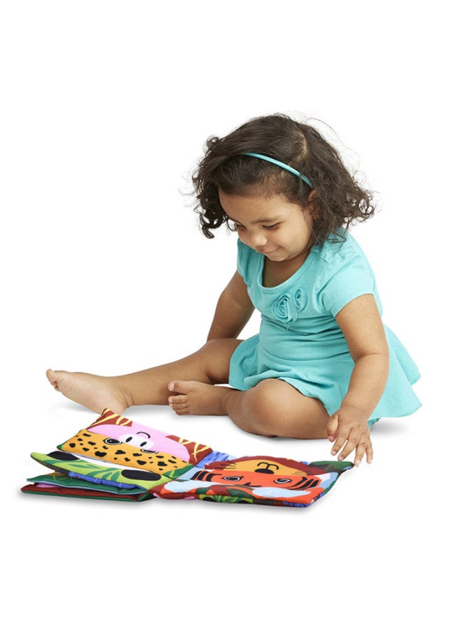 Funnyzoo Face Matching Cloth Book Animal Character Rattle BB Paper Tail Cognitive Puzzle Portable-Color:Paired Cloth Book  - Image 1