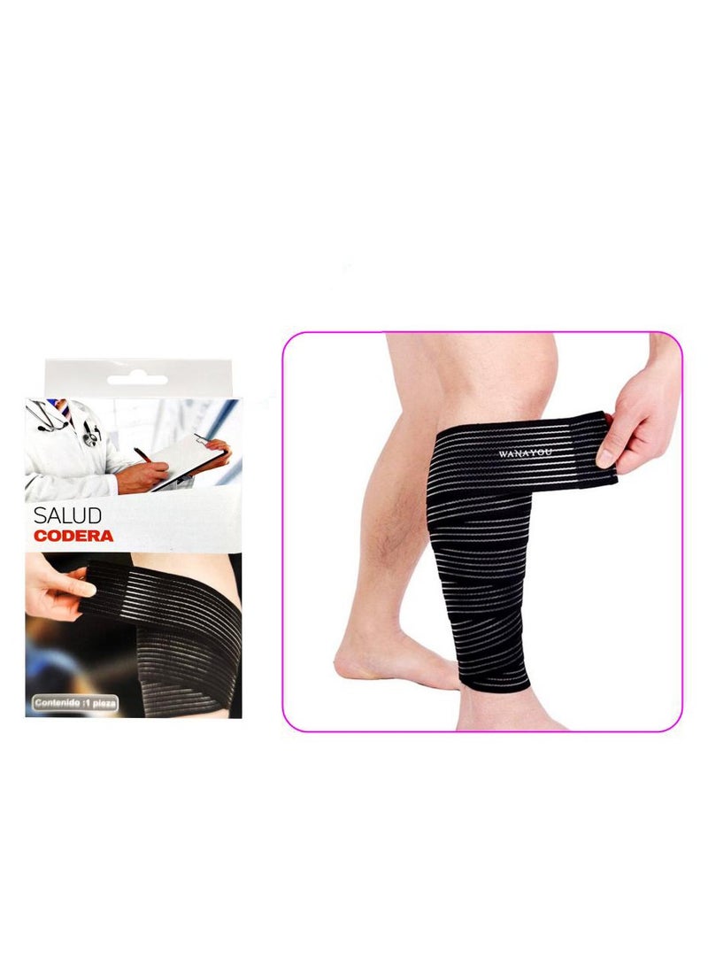 Generic Elastic Compression Support Bandage Leg Compression Sleeve for Men and Women Compression Wraps Bandage for Stabilising Ligament Joint Pain Sport Football Basketball Calf Pain Relief - Image 1