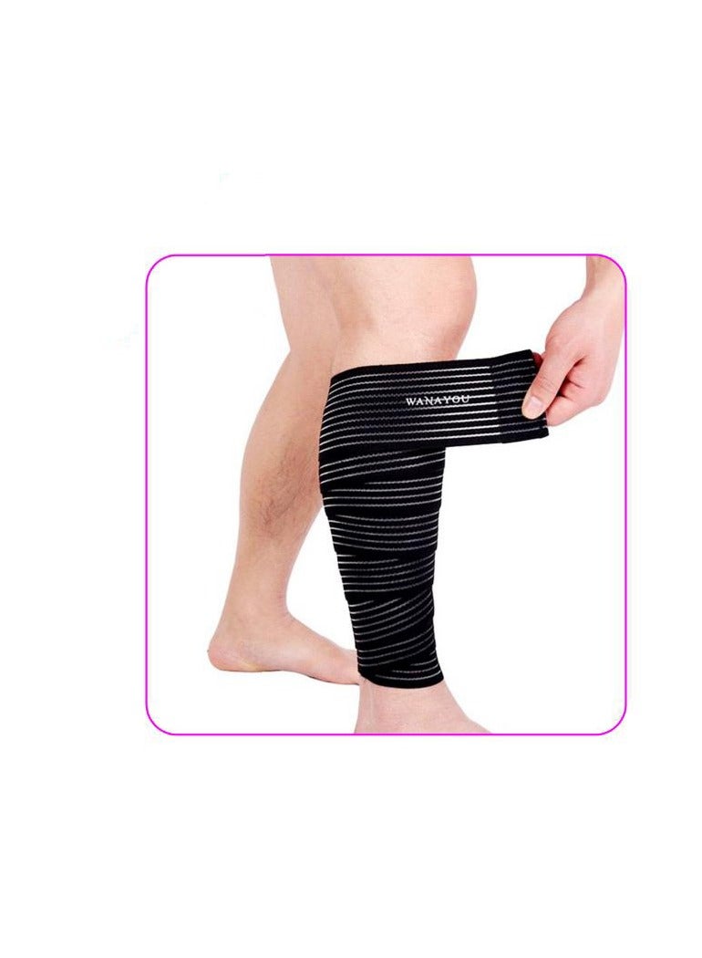 Generic Elastic Compression Support Bandage Leg Compression Sleeve for Men and Women Compression Wraps Bandage for Stabilising Ligament Joint Pain Sport Football Basketball Calf Pain Relief - Image 2