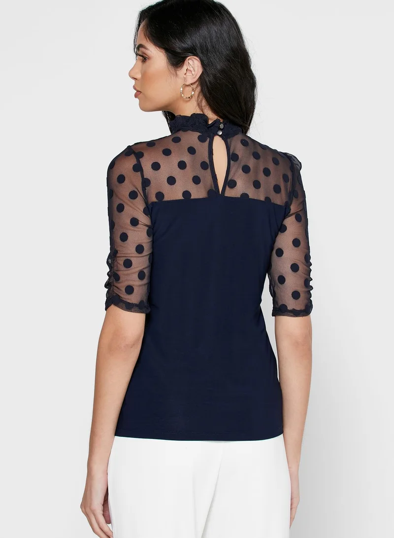 Wallis Dobby Mesh Top