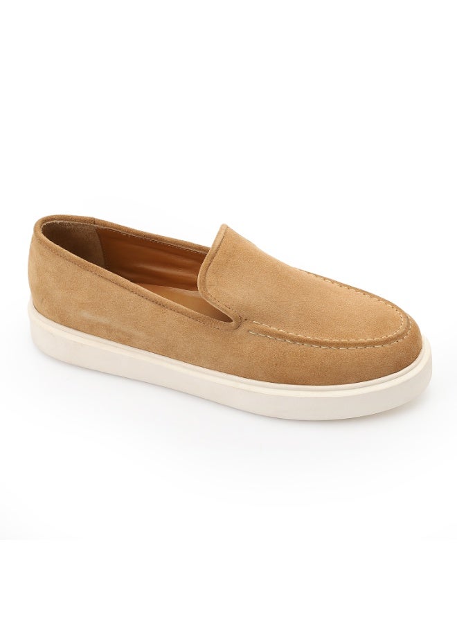 Mr.joe Men’s Smart Casual Suede Loafers – Beige - Image 1