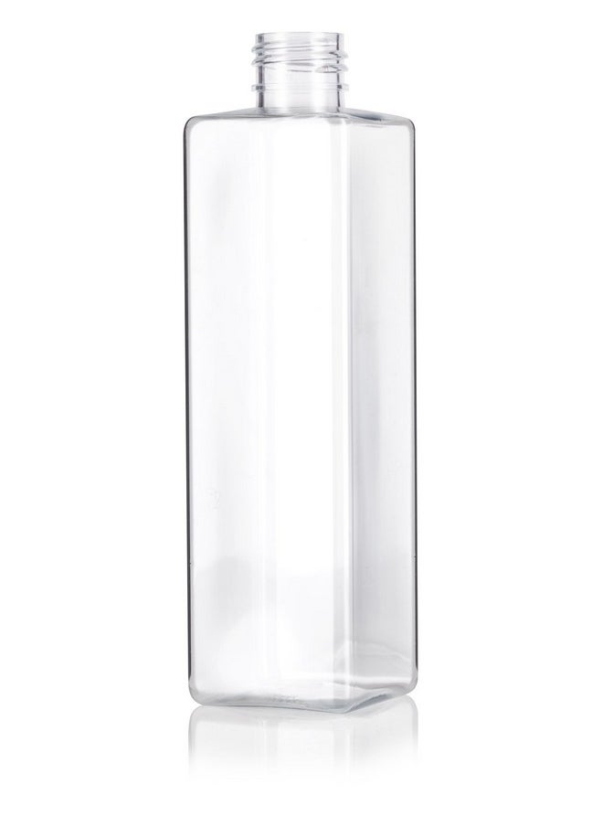 JUVITUS 8 oz / 250 ml Clear Plastic PET Square Bottle (BPA Free) with Gold Lotion Pump (6 Pack)  - Image 4
