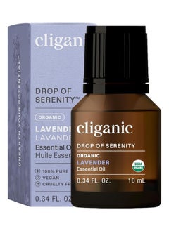 Cliganic Organic Lavender Essential Oil 10ml, 100% Pure Natural Undiluted, For Aromatherapy  - Image 1