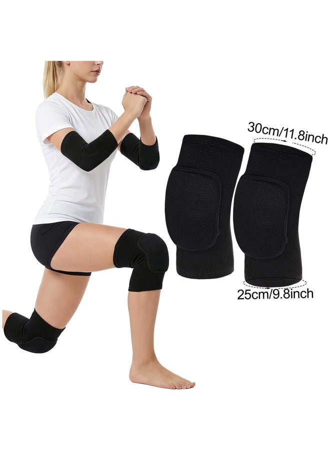 Sucrain 2 Pairs Knee Pads, Soft Breathable Knee Pads for Men Women Knees Protective, Knee Brace for Volleyball Football Basketball Cheerleading Dance Yoga Tennis Running Cycling Workout Climbing - Image 3