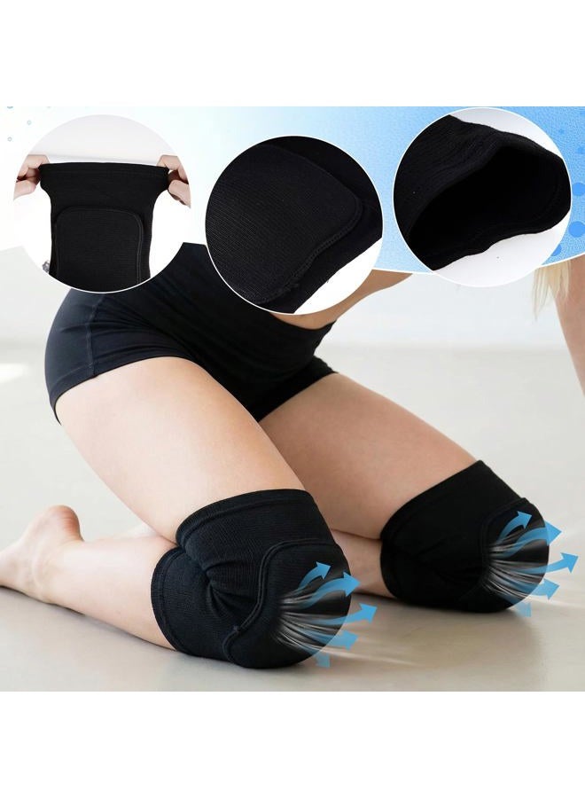 Sucrain 2 Pairs Knee Pads, Soft Breathable Knee Pads for Men Women Knees Protective, Knee Brace for Volleyball Football Basketball Cheerleading Dance Yoga Tennis Running Cycling Workout Climbing - Image 4