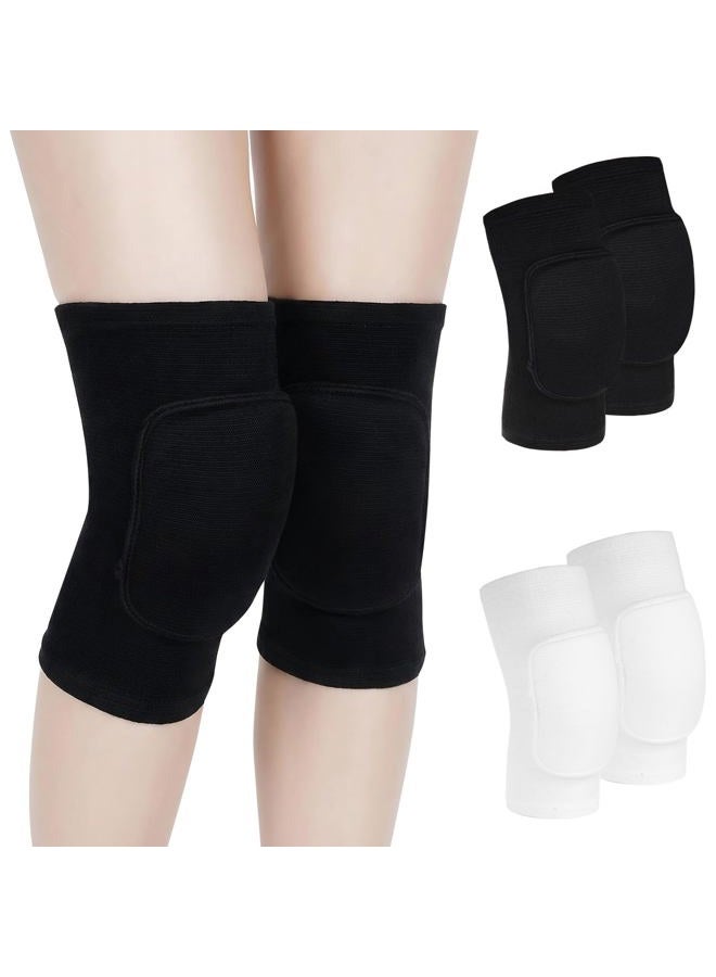 Sucrain 2 Pairs Knee Pads, Soft Breathable Knee Pads for Men Women Knees Protective, Knee Brace for Volleyball Football Basketball Cheerleading Dance Yoga Tennis Running Cycling Workout Climbing - Image 1