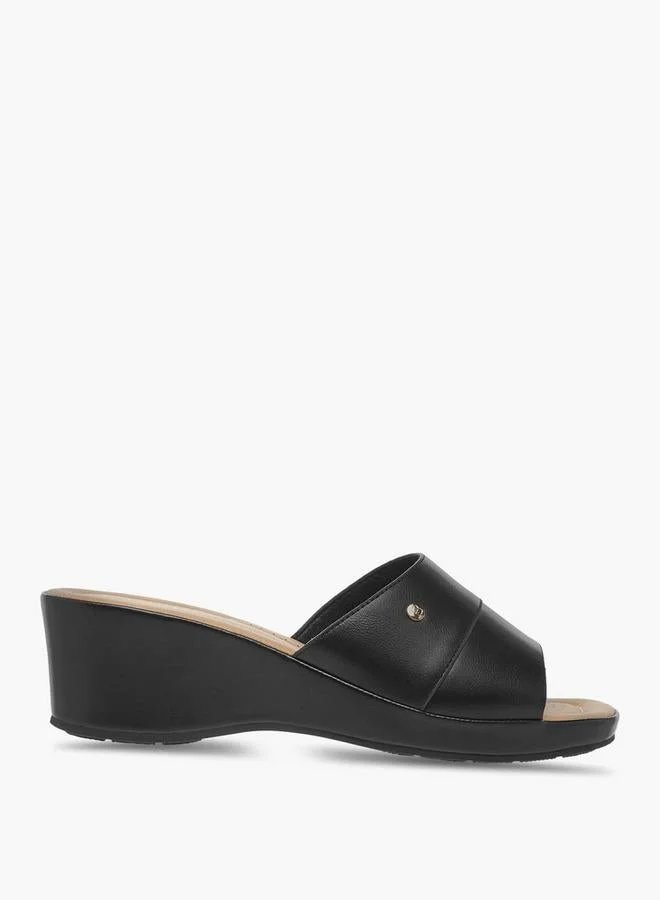 Flora Bella Slip-On Comfort Sandals With Wedge Heel