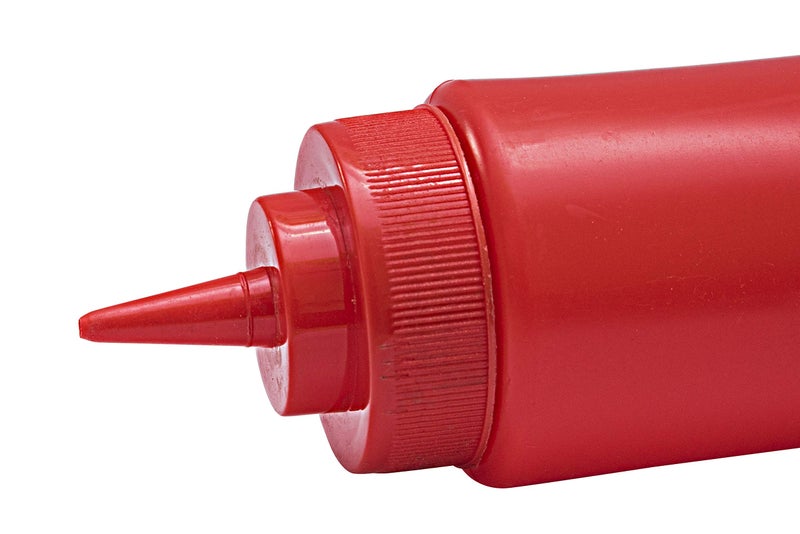 THW® 16 oz (473 ML) Plastic Squeeze Bottles for Ketchup BBQ Sauce Syrup Condiments Mustard Mayo Hot Sauce Olive Oil Dressing, Red- Pack of 6 Pieces - Image 2