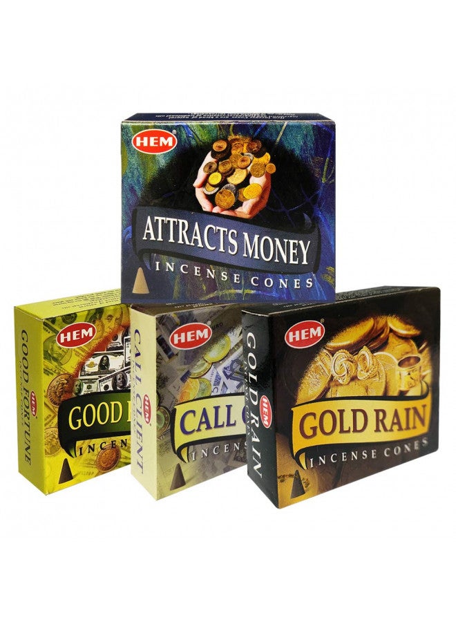 TRUMIRI Hem Incense Cones Variety Pack #1 And Cone Incense Burner Bundle With 4 Money Luck And Business Themed Fragrances - Image 4