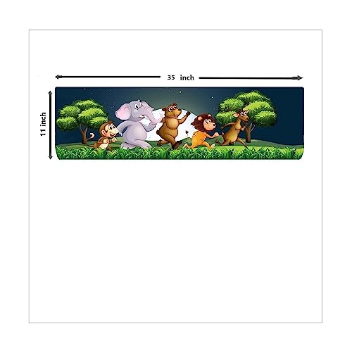 DARSHANAM WORLD Beatiful Designer Ac Cover |Cutest Printed Air Conditioning Dust Cover For Indoor & All Type AC Split Covers |Colorfull Folding Designer Ac Cover (Funny Jungle Safari 1 Ton) - Image 5