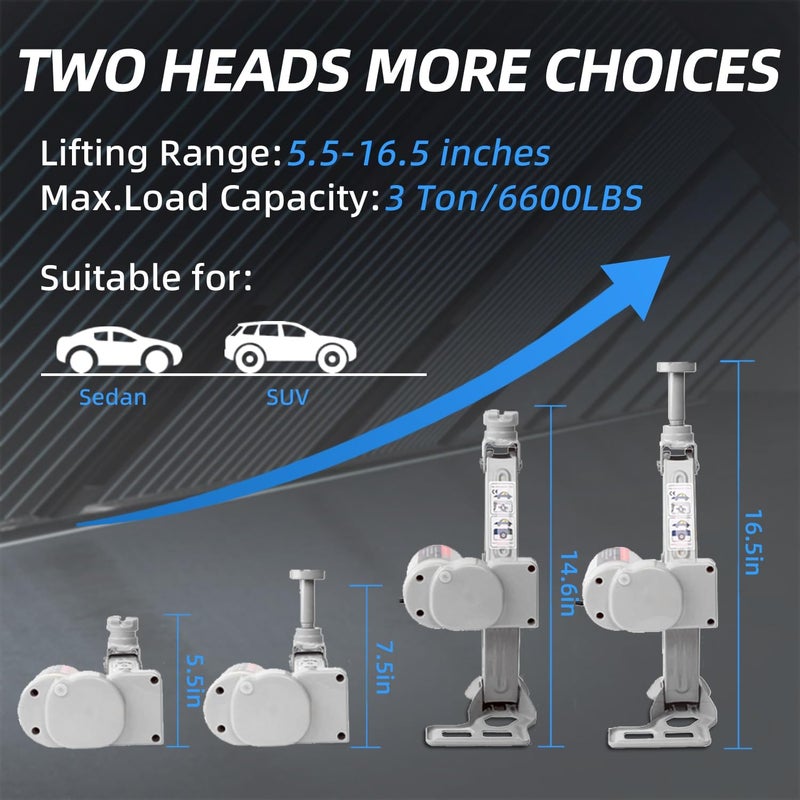 STANDTALL Electric Car Jack Car Floor Jack 3 Ton All-in-one Automatic 12v Scissor Lift Jack Car Repair Tool for Sedans and SUV - Image 2