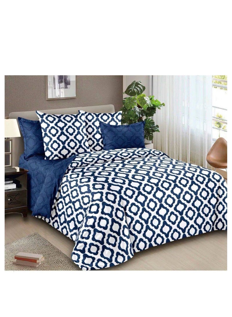 طقم سرير 6 قطع بلون فاخر طقم غطاء لحاف سرير مقاس كبير