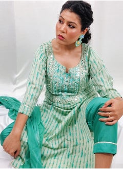 PRIYA’S PANACHE PRIYA'S PANACHE Straight Rayon Kurta Pant Dupatta Set - Designer Festival Traditional Ethnic Indian Partywear For Women  - Image 5