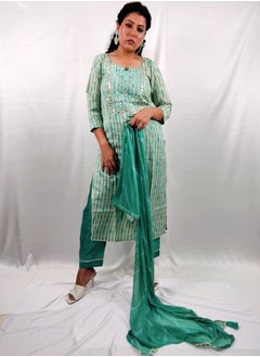 PRIYA’S PANACHE PRIYA'S PANACHE Straight Rayon Kurta Pant Dupatta Set - Designer Festival Traditional Ethnic Indian Partywear For Women  - Image 2