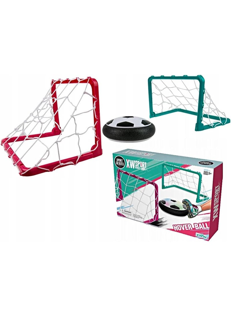 Sport Hover Ball Set With 2 Goals – Indoor Led Floating Soccer Game For Kids - Image 1