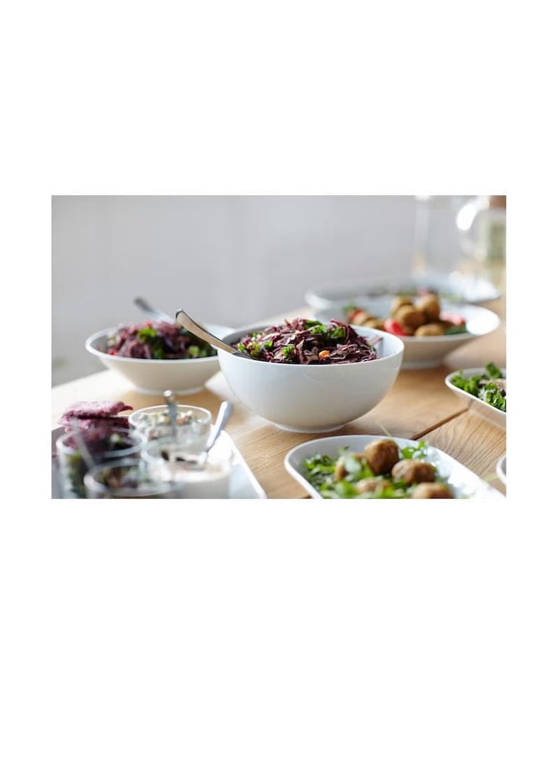 سلطانية دائرية الجوانب أبيض 22 سم - Image 3