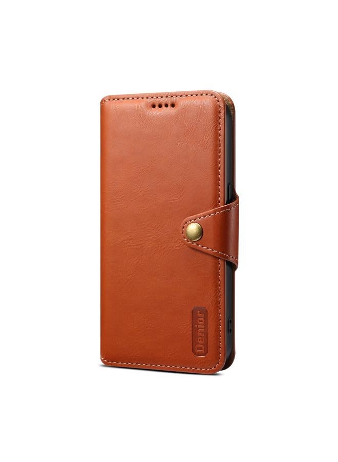 دينيور جراب لهاتف iPhone 14 مصنوع من جلد البقر بتصميم محفظة - Image 2