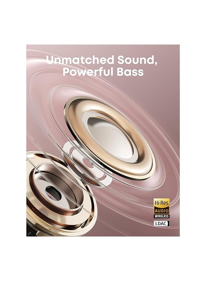 Soundcore AeroClip by Anker, Open-Ear Earbuds, Clip-On Headphones, Adaptive Comfort, Clear Calls with 4 Mics and AI, Stable Fit, 12mm Drivers for Powerful Bass, Hi-Res, Open-Ring Design - Pink - Image 4