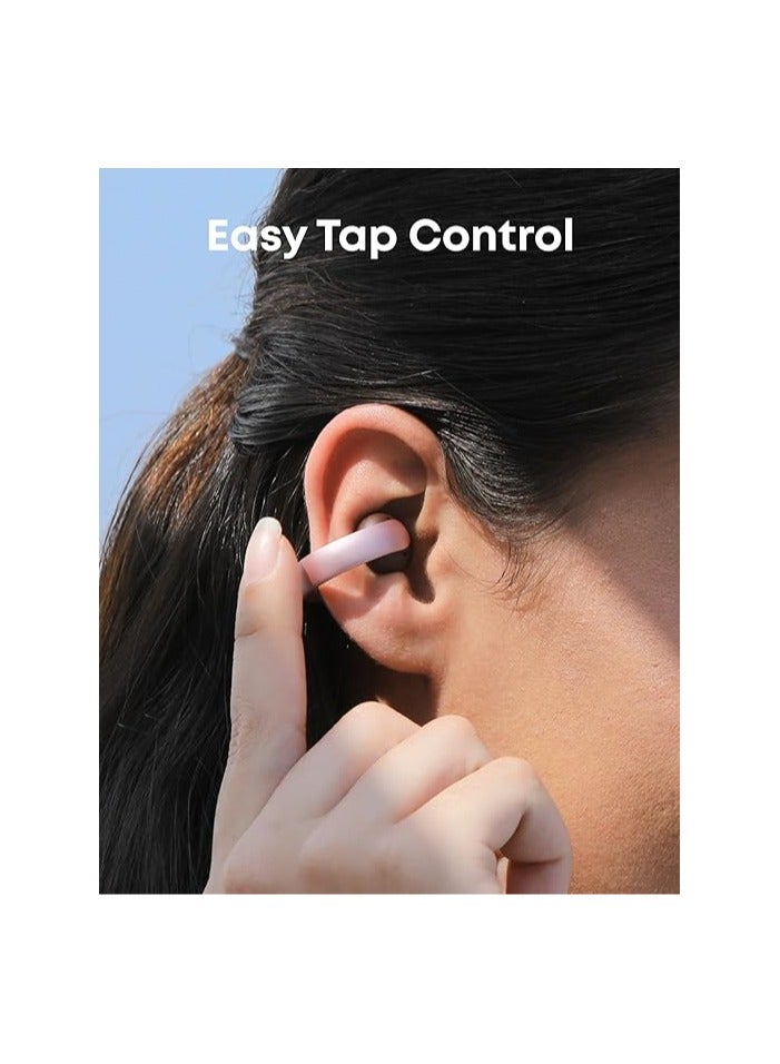Soundcore AeroClip by Anker, Open-Ear Earbuds, Clip-On Headphones, Adaptive Comfort, Clear Calls with 4 Mics and AI, Stable Fit, 12mm Drivers for Powerful Bass, Hi-Res, Open-Ring Design - Pink - Image 3