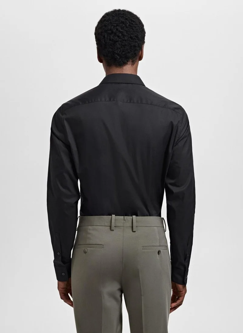 Mango Man Slim fit cotton suit shirt