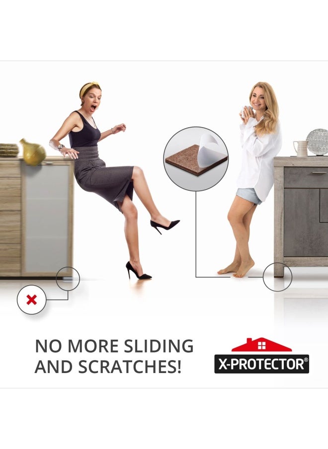 X-Protector 16 Pieces 2 Non-Slip Furniture Pads  - Premium Furniture Grippers Self-Adhesive Rubber Feet For Furniture Feet - Ideal Non-Skid Furniture Pads Floor Protectors To Keep Furniture In Place  - Image 5