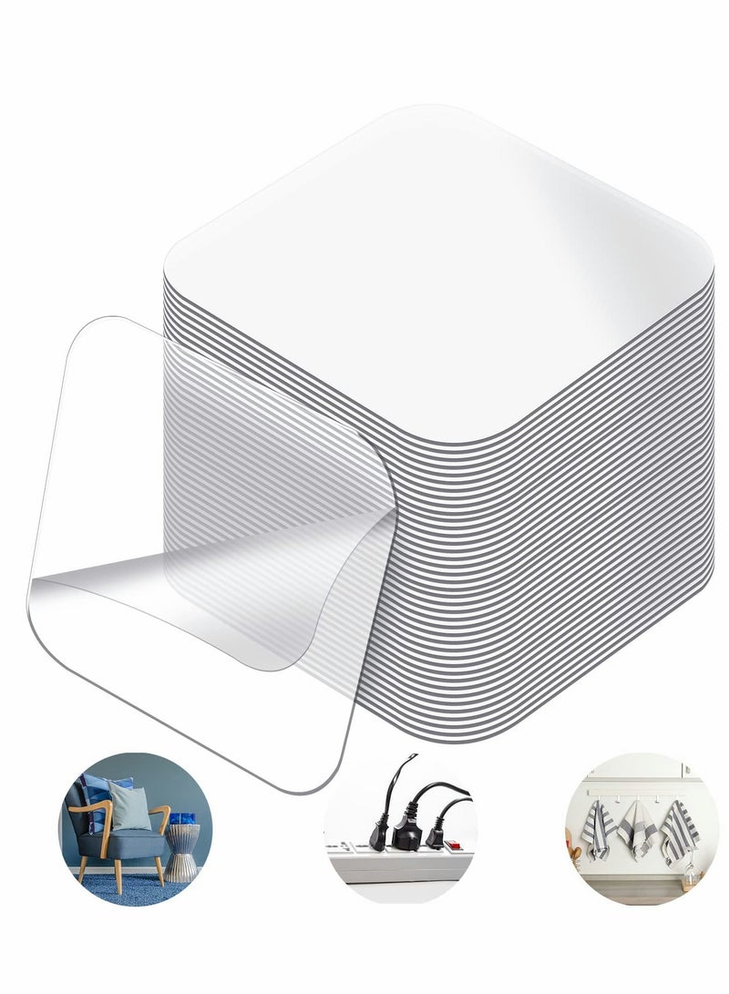 SOLARAE 96 Pieces 5in. Double Sided Square Nano Transparent Tape Sticker for Carpet, Photo Frame, DIY, Home, Office Supplies - Image 1