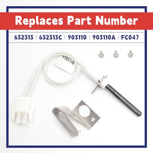 Dusledel 903110A 903110 Universal Furnace Hot Surface Ignitors With Plug, Round Silicon Nitride Hot Surface Igniters Kit Replacement for Nordyne Furnace Igniters 632504 - Image 4