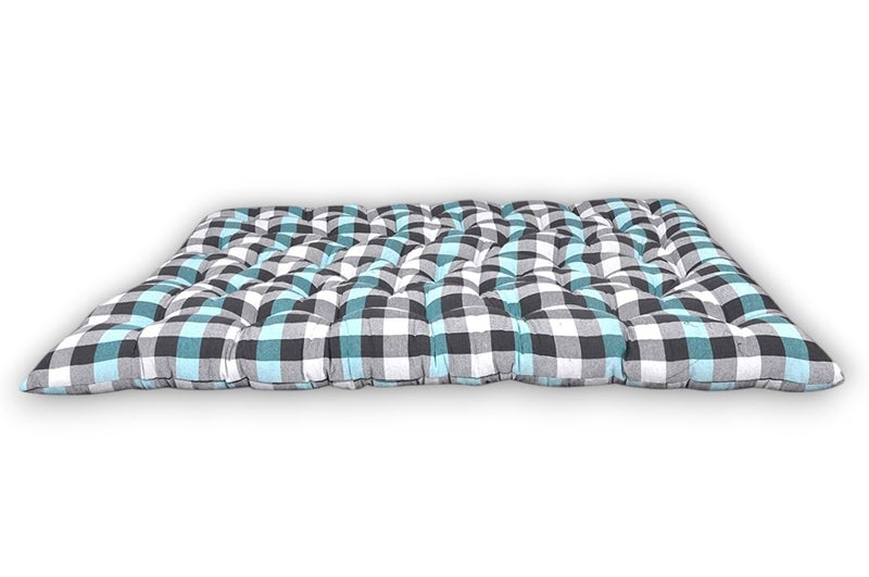 Deevine Craft Soft Cotton Quilt Medium Firm Light Weight Mattress - Multicolor (4X6 ft or 48X72 Inches, Short Queen Bed Cotton Mattress for Two Person) - Image 1