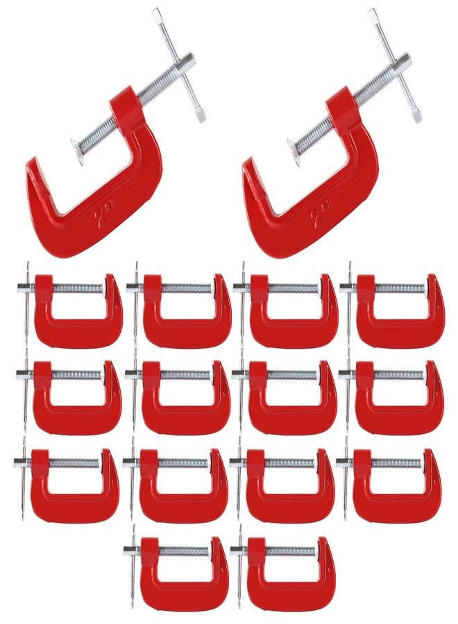 AKOLAFE 16 Pack 2 Inch C Clamps Set, Heavy Duty C-Clamp for Woodworking, Quick-Grip C Clamp with Throat Depth 1-3/16-Inch, 2-Inch Jaw Opening for Welding, Building, Repairing - Image 1