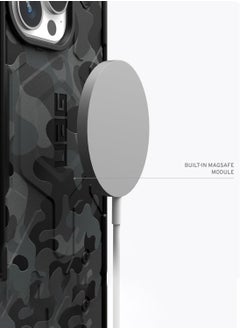 Urban Armor Gear UAG Pathfinder SE MagSafe for iPhone 15 Pro Max Case Cover [18 Feet Drop tested]  - Black Midnight Camo  - Image 3