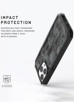 Urban Armor Gear UAG Pathfinder SE MagSafe for iPhone 15 Pro Max Case Cover [18 Feet Drop tested]  - Black Midnight Camo  - Image 5