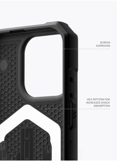 Urban Armor Gear UAG Pathfinder SE MagSafe for iPhone 15 Pro Max Case Cover [18 Feet Drop tested]  - Black Midnight Camo  - Image 4
