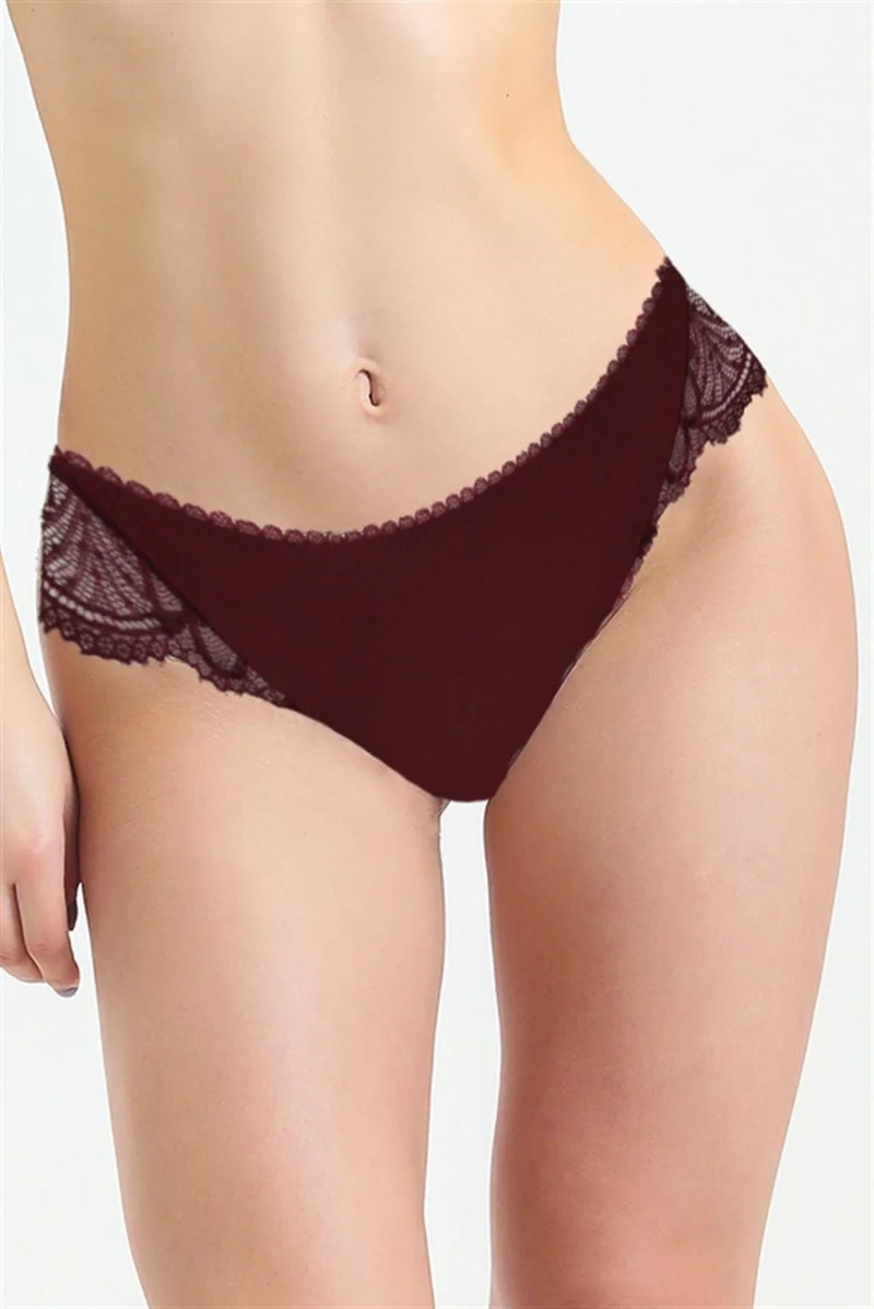 ماجيك فورم 385 Women's Lace Panties-Claret Red