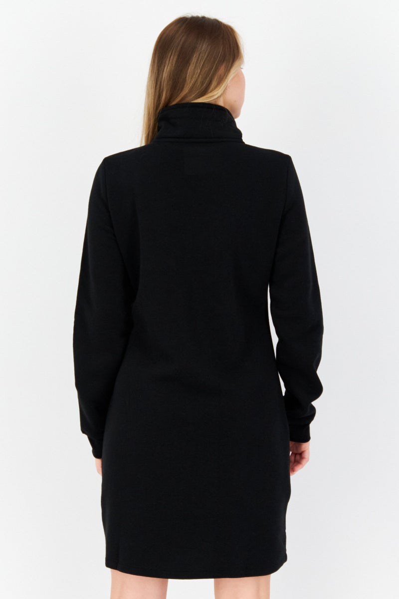 Andrew Marc فستان سويت شيرت قصير نسائي، أسود - Image 3