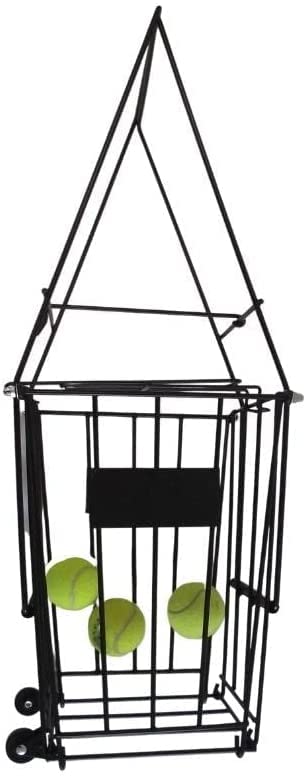 Coolcapis Tennis Ball Hopper with Wheels for Tennis Coaches Players Schools Clubs, Tennis Court Equipment/Accessory (75 Balls Capacity) - Image 1