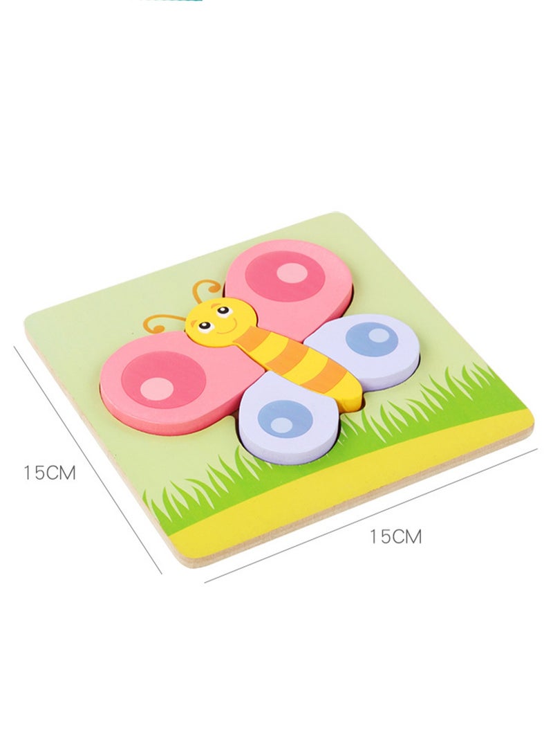 Children's Educational Wooden Cartoon Frog Jigsaw Puzzles Suitable Gift Bag Pack - Image 5