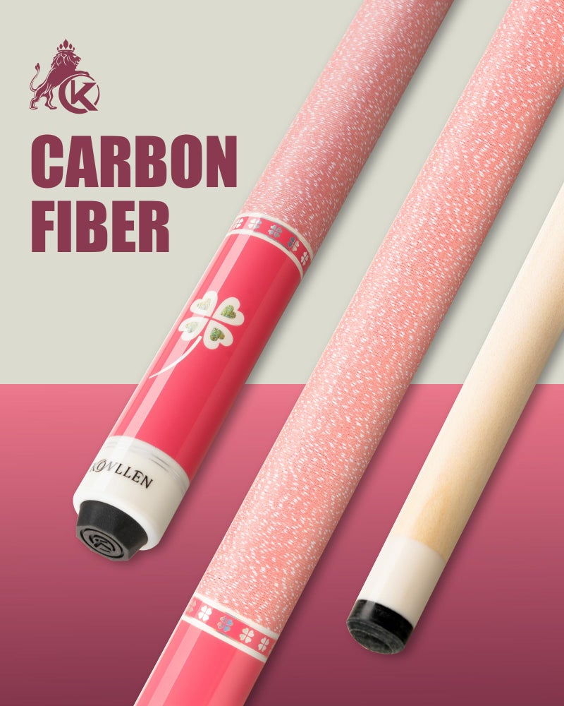 KONLLEN Low Deflection Pink Pool Cue, Young Fashionable 58-inch Professional Billiard Cue, Adult Gift - 12.5mm Tip, 3/8 * 8 Joint, 19 oz Weight, Suitable for Women - Image 2