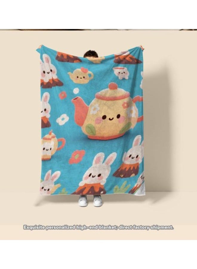 general Flannel thin blanket (warm and comfortable, suitable for sleep, gaming, dust removal and sandproof) 150cm*200cm - 414 - Image 1