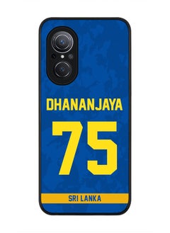 Rugged Black Edge Case for Huawei Nova 9 SE , Slim fit Soft Case Flexible thin Cover - Player Name - Dhananjaya de Silva, Jersey Number- 75