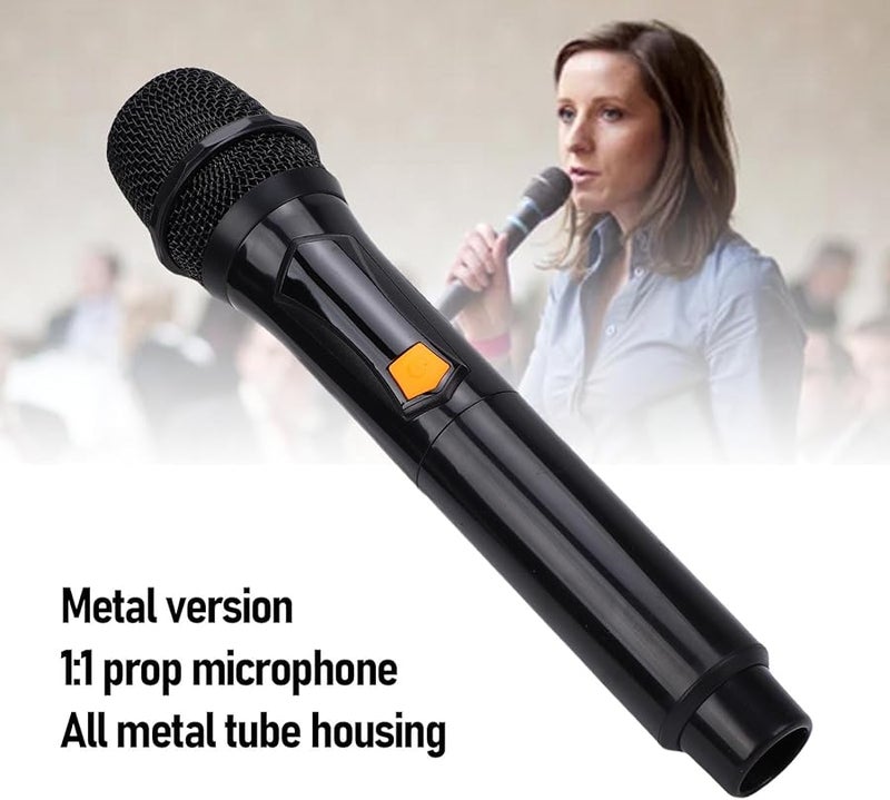 Toy Microphone Model 14cm Width Aluminum Alloy ABS Plastic Photo Prop Decoration - Image 4