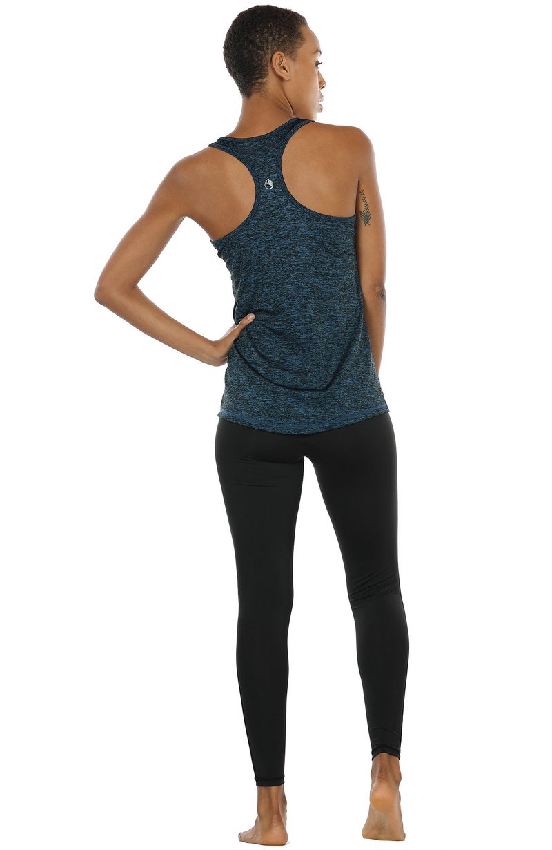 icyzone Workout Tank Tops for Women - Racerback Athletic Yoga Tops, Running Exercise Gym Shirts(Pack of 3)(M, Royal Blue/Purple/Charcoal) - Image 3