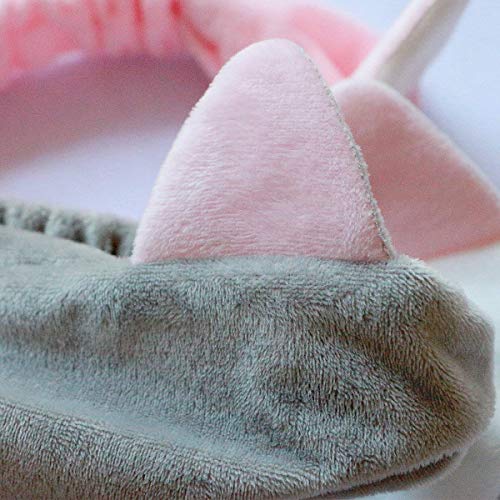 Onwon Cat Ear Headbands - Fluffy Makeup Hairbands for Face Washing, Shower, Spa, Sports - Image 5