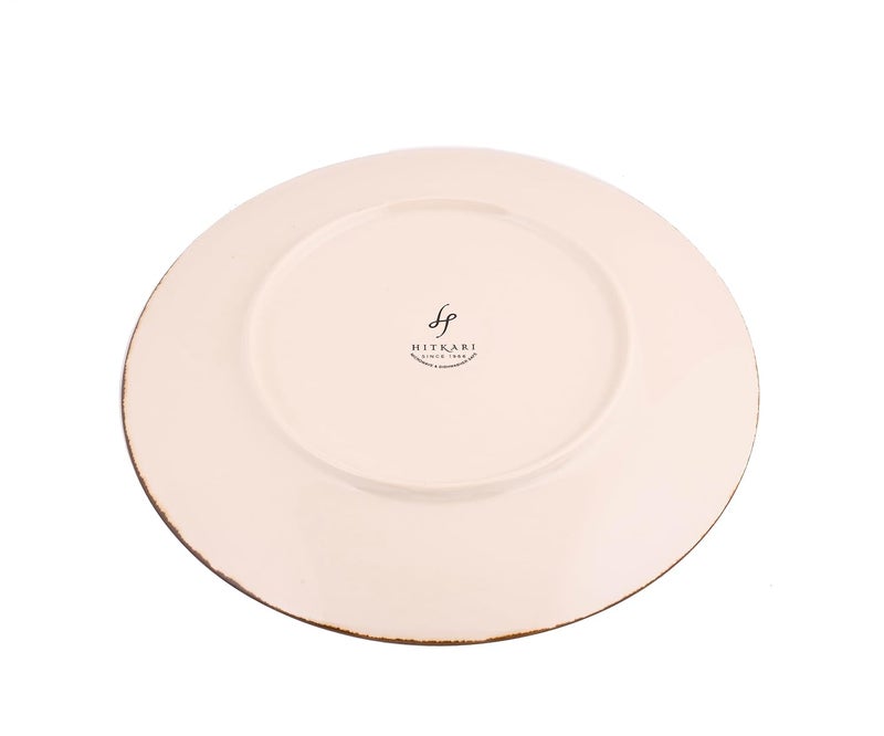 Hitkari Potteries Porcelain Rustic Navy Full Plate Set of 6 pc for Home Kitchen Ceramic Full Plate Set Full Plate 27cm Blue - Image 4