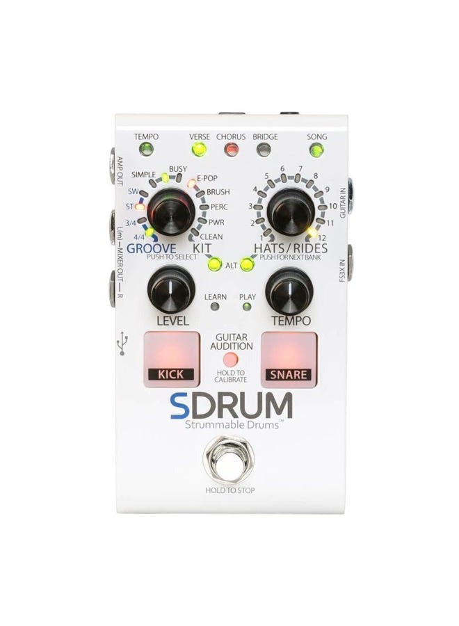 digi-tech SDRUM Guitar Effects Pedal Strummable Drum - Image 1