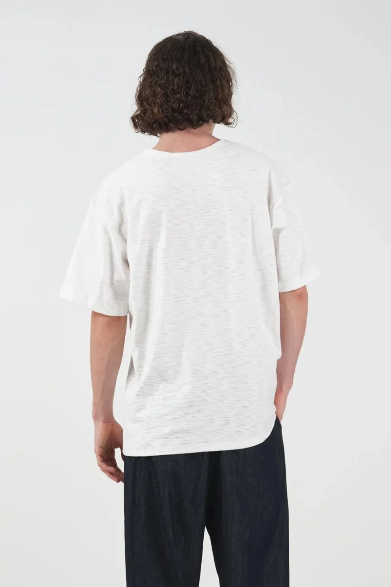 Giesto White GIESTO Crew Neck Button Detail T-Shirt for Men | Best Price UAE