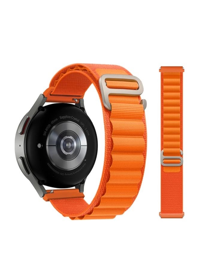 Generic Durable Band 22 Compatible with Huawei Watch /GT2 / GT2 PRO / GT Runner / GT3 / GT3 Pro / GT4 / GT4 Pro / GT1 46mm, TenTech Knitted Alpine Loop Sports Band – Orange  - Image 1