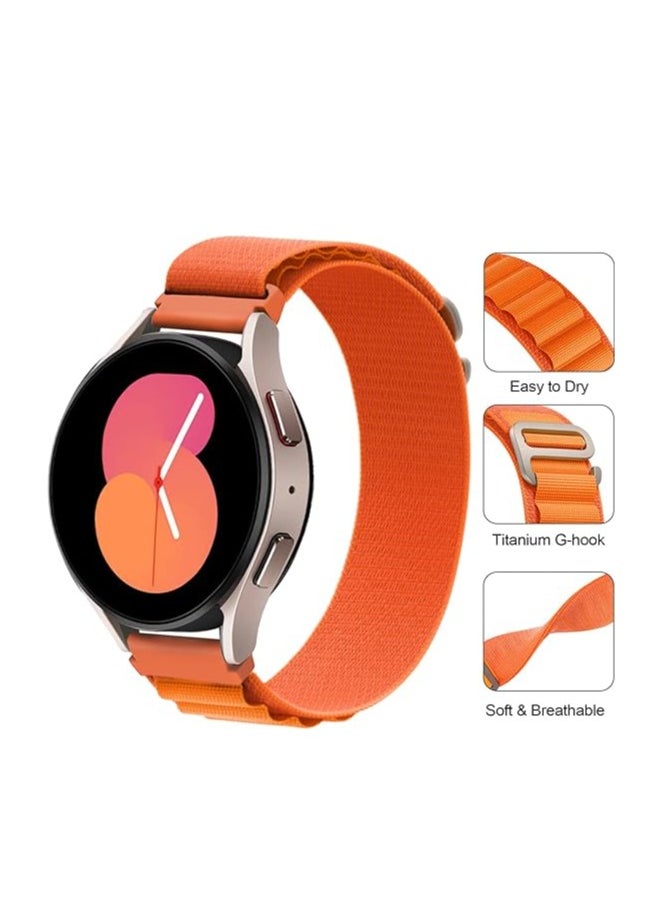 Generic Durable Band 22 Compatible with Huawei Watch /GT2 / GT2 PRO / GT Runner / GT3 / GT3 Pro / GT4 / GT4 Pro / GT1 46mm, TenTech Knitted Alpine Loop Sports Band – Orange  - Image 2