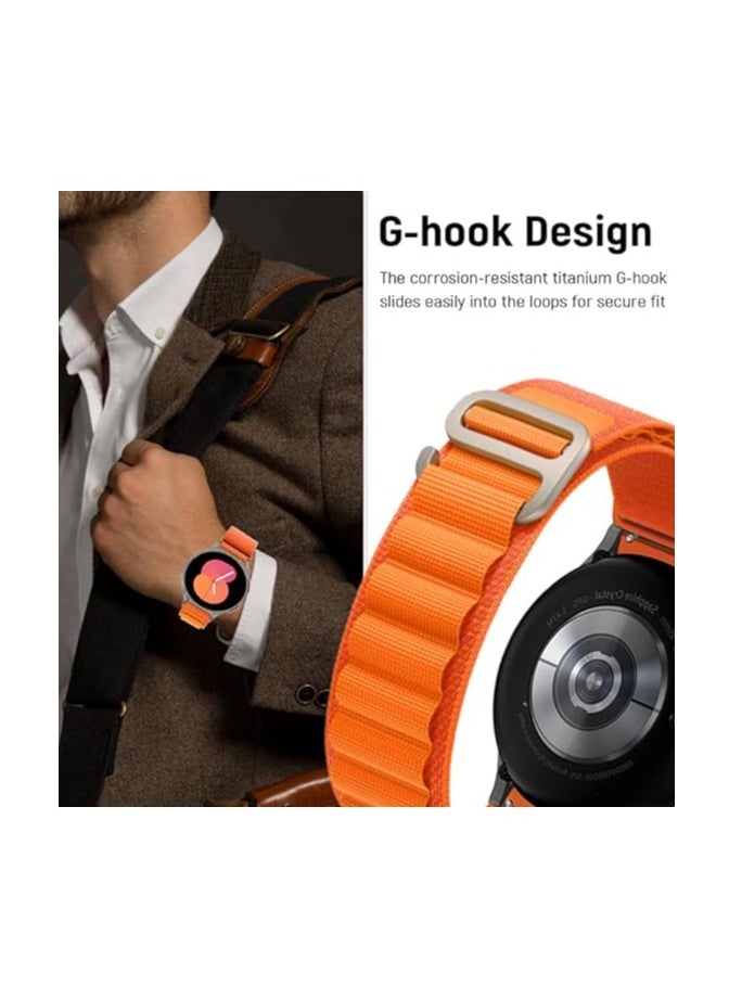 Generic Durable Band 22 Compatible with Huawei Watch /GT2 / GT2 PRO / GT Runner / GT3 / GT3 Pro / GT4 / GT4 Pro / GT1 46mm, TenTech Knitted Alpine Loop Sports Band – Orange  - Image 3